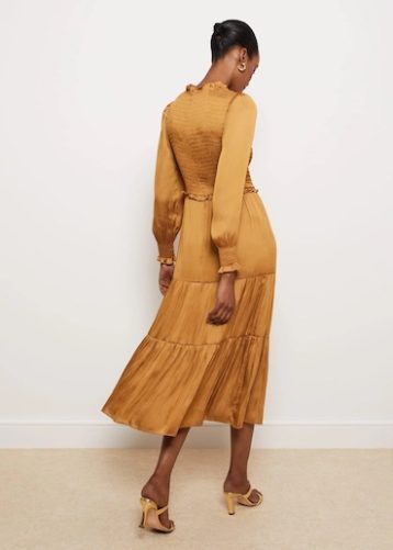 Hobbs Beaumont Dress Ochre yellow