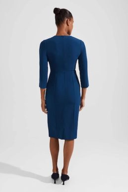 Hobbs Saige Dress Steel Blue