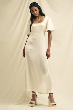 Nobody's Child Ivory Satin Becca Bridesmaid Midaxi Dress