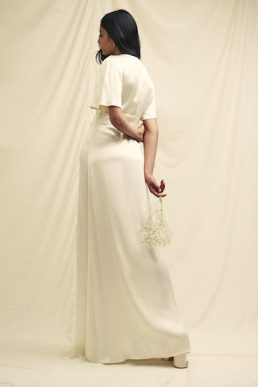 Nobody's Child Ivory Satin Erin Bridesmaid Maxi Dress