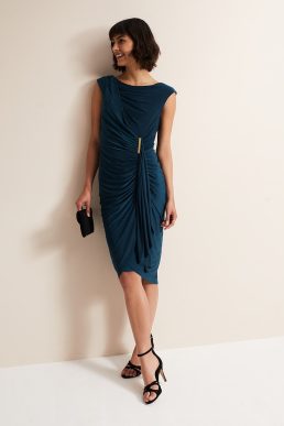 Phase Eight Donna Teal Bodycon Midi Dress Teal