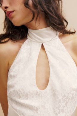 Reformation Pallavi Silk Dress Ivory