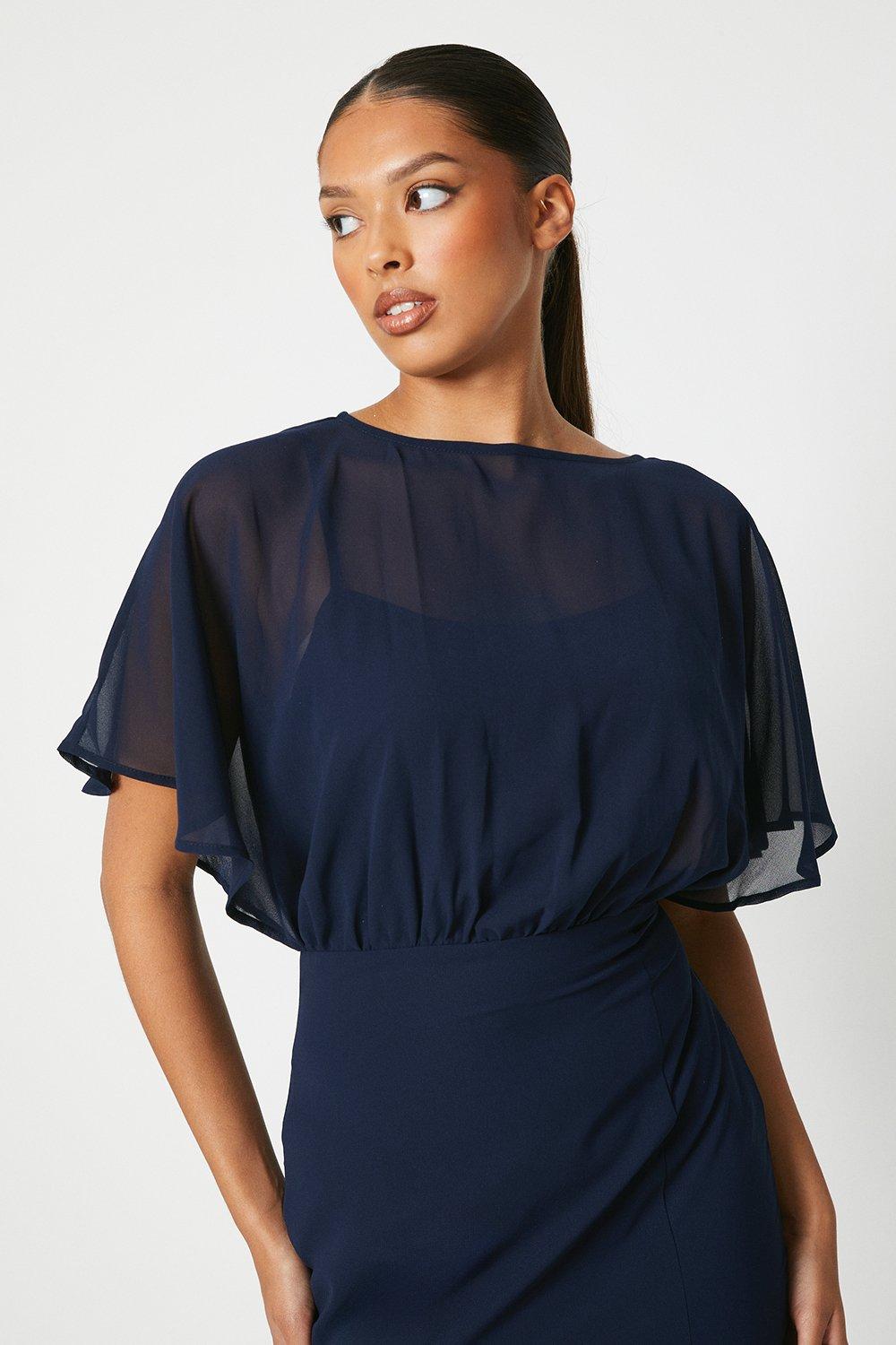 Navy sales overlay dress