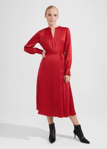 Hobbs Arlette Dress Red