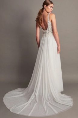 Monsoon Delilah embellished bridal dress silver