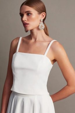 Monsoon Isla bustier bridal top ivory