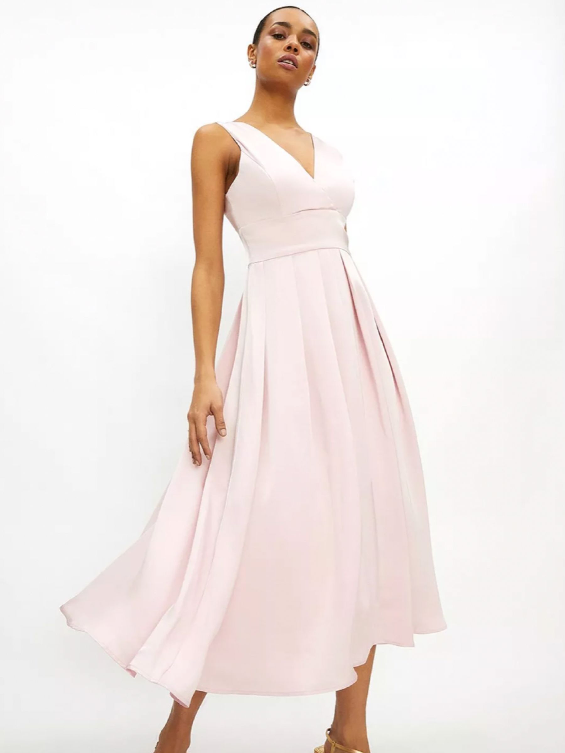 Full Skirted Satin Midi Dress, was £169 > now £35.00