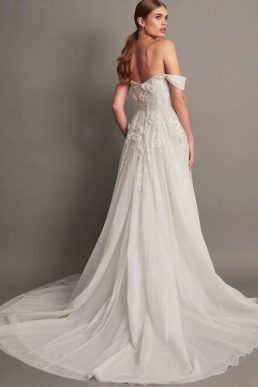 Monsoon Luciane off-shoulder bridal dress ivory