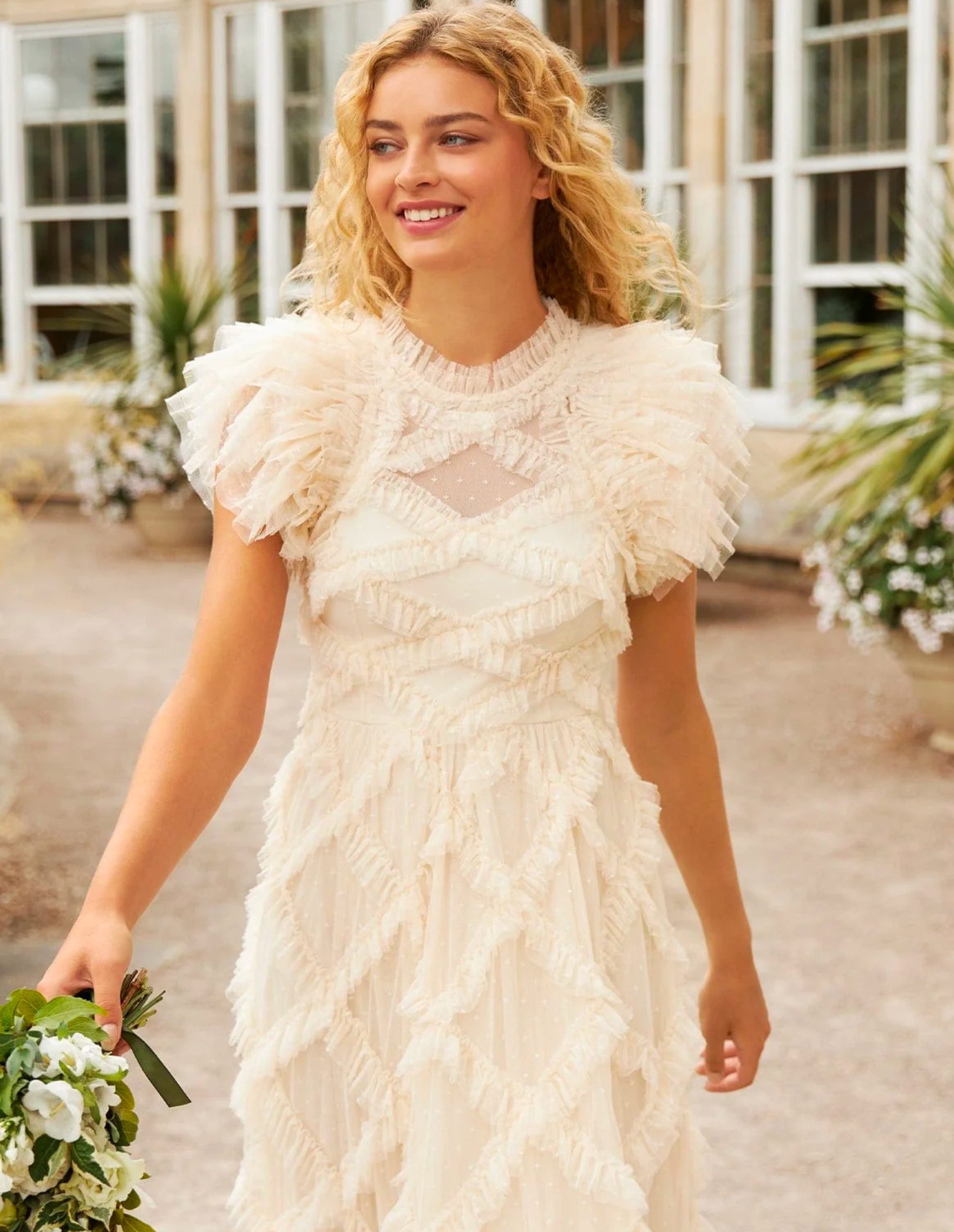 Genevieve Ruffle Gown £480