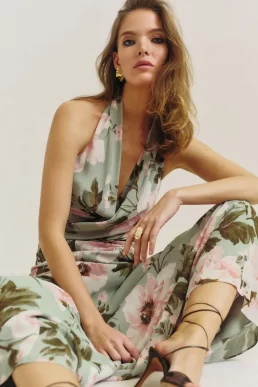 Reformation Ezria Floral Maxi Dress Fauna Blush Multi