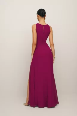 Reformation Senna Maxi Dress Beet Dark Pink