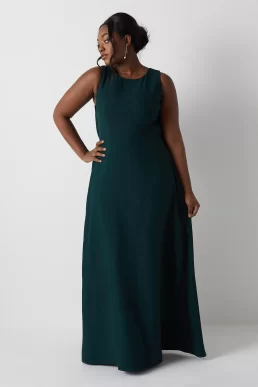 Coast Plus Size Cowl Back Bridesmaids Maxi Dress Green