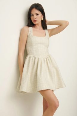 Reformation Aliana Mini Dress Ivory