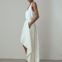 Reiss Eden Atelier Eden High Low Bridal Skirt, Ivory