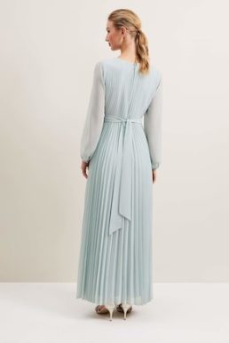 Phase Eight Alecia Pleated Maxi Bridesmaid Dress Peppermint Green
