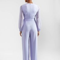 Hobbs Vivian Wide Leg Jumpsuit, Blue Skies/Lilac