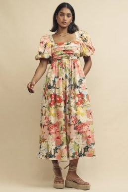Nobody's Child Pastel Floral Nova Smock Midi Dress Pastel Floral