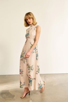 Monsoon Serenity floral halter dress multi Cream Multi
