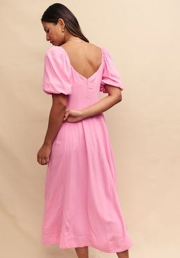 Nobody's Child Pink Peony Midi Dress