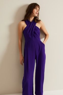 Phase Eight Giorgia Cross Neck Jumpsuit Violet