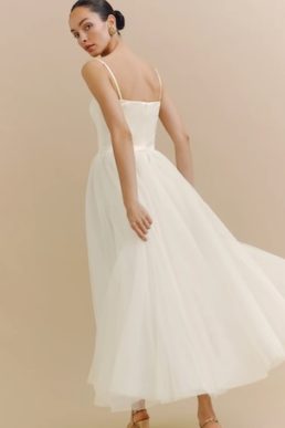 Reformation Alouette Wedding Dress Fior Di Latte