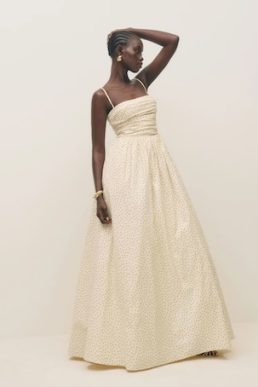 Reformation Kastoria Dress Cream Black