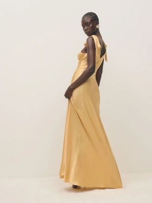 Reformation peach dress clearance
