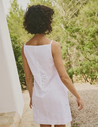 Broderie anglaise shift dress shop