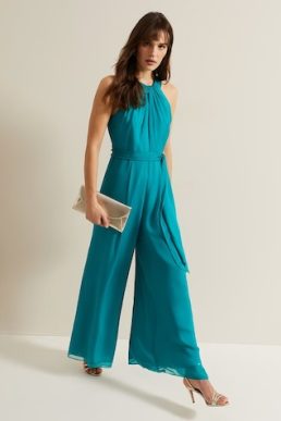 Phase Eight Susanna Silk Jumpsuit Green