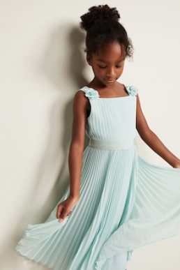 Phase Eight Belle Pleat Dress Pale Blue
