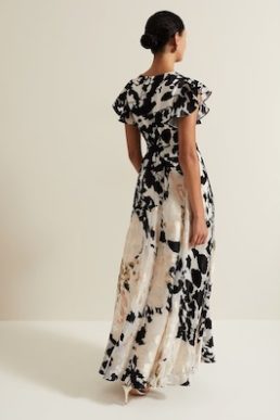 Phase Eight Liana Floral Maxi Dress Black Ivory