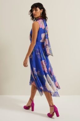 Phase Eight Lucinda Print Dress Blue Multi