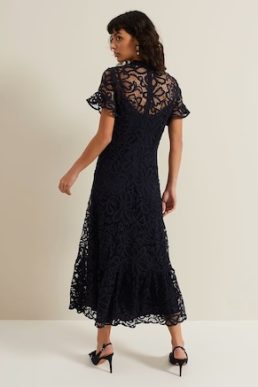 Phase Eight Lula Lace Dress Navy Blue
