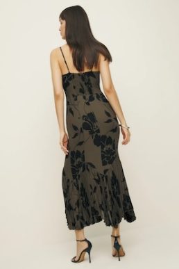 Reformation Aiko Dress, Solana/Brown