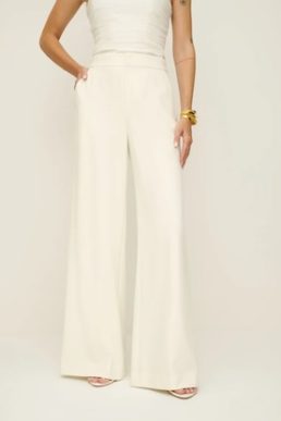 Reformation Auggie Wide Leg Pant Ivory