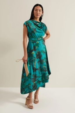 Phase Eight Sabrianna Print Midi Dress Green Multi
