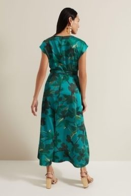 Phase Eight Sabrianna Print Midi Dress Green Multi