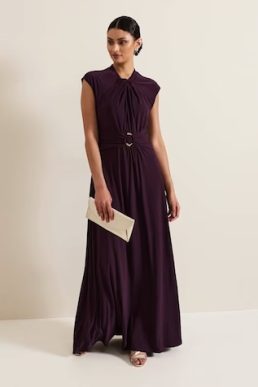 Phase Eight Tolly Burgundy Jersey Maxi Dress Burgundy