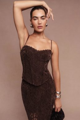 Reformation Tommen Two Piece Dark Mahogany