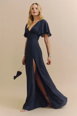 Reformation Shayla Dress Navy