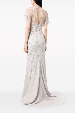 Jenny Packham Sofie crystal-embellished gown Ivory