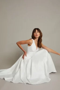 Monsoon Colette midi bridal dress ivory