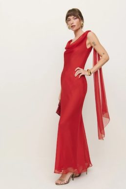 Reformation Allura Dress Red