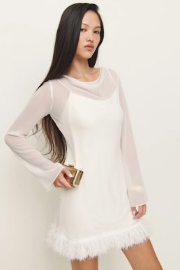 Reformation Tetty Dress Ivory