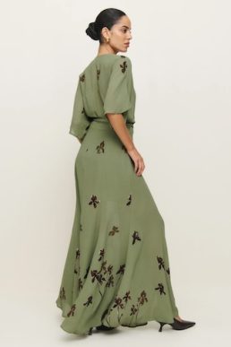 Reformation Winslow Dress Green Floral