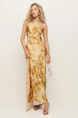 Reformation Zinna Maxi Dress Yellow Caldine
