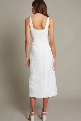 Monsoon Frida jacquard pencil bridal dress ivory