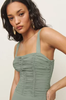 Reformation Josetta Dress Seafoam Green