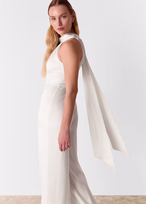Whistles Ivory Halterneck Bridal Jumpsuit