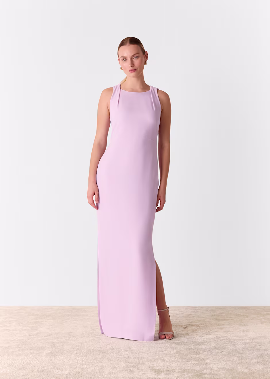 Whistles Lilac Tie Back Maxi Bridemsaid Dress